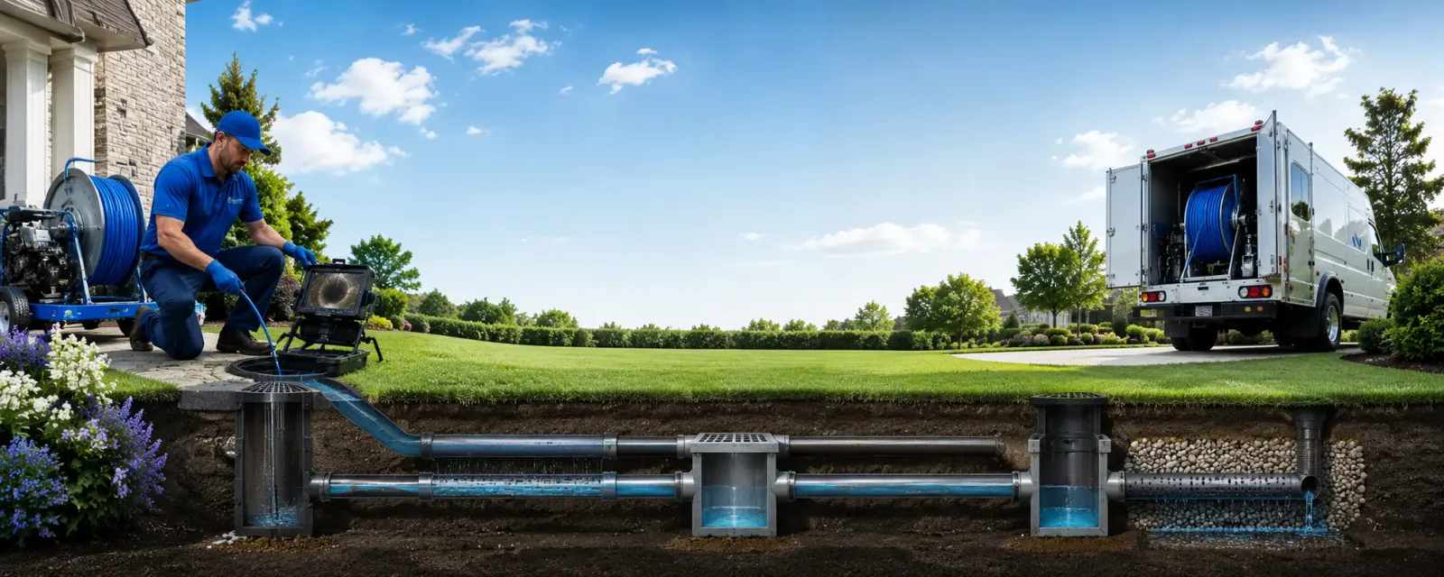 Outdoor drain cleaning information for Woodburn, IN